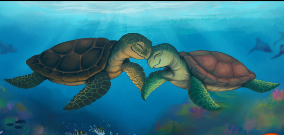 Turtle couple commission